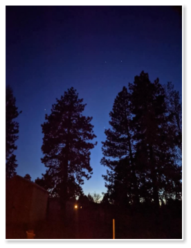 the night sky from our campground