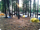 tent camping area at Hawk's Nest